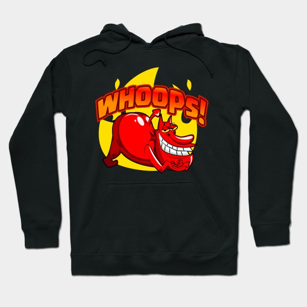 Red whoops! Hoodie by lolo_aburto